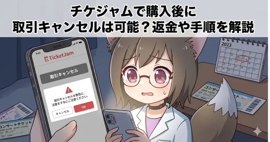 チケジャムでの購入後のキャンセルは可能かについて