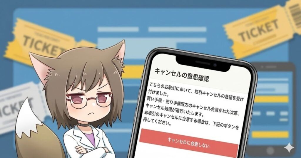 チケジャムでキャンセルに合意しない