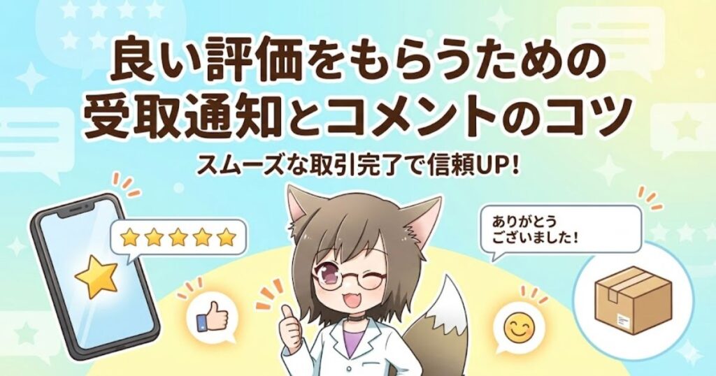 良い評価をもらうための受取通知とコメントのコツ